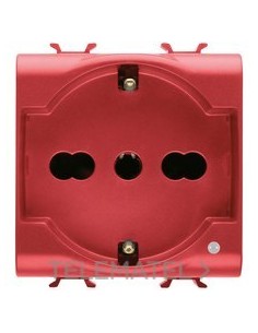 BASE 2M 2P+T 16A BIV. NOR.ITA/AL.ROJA