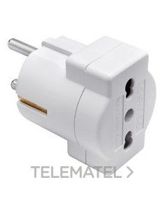 ADAPTADOR MUL.2P+T 10A U.10A BLANCO