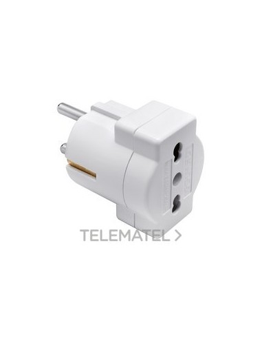 ADAPTADOR MUL.2P+T 10A U.10A BLANCO