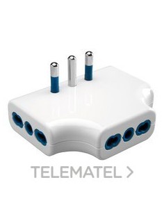 ADAPTADOR MUL.2P+T 16A 3U.10A BLANCO