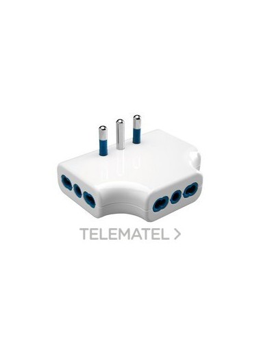 ADAPTADOR MUL.2P+T 16A 3U.10A BLANCO