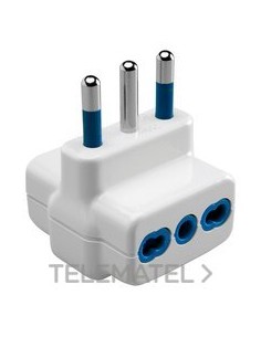 ADAPTADOR MUL.2P+T 16A 3U.16A BIV.BLAN.