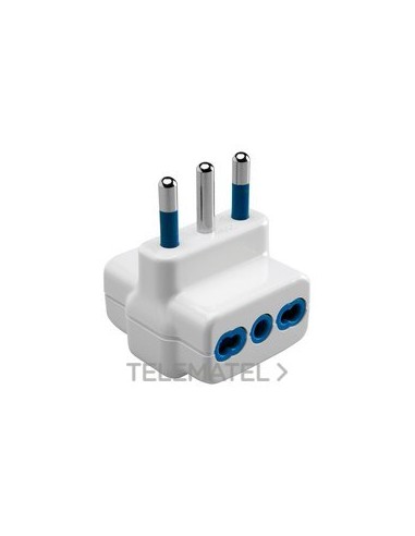 ADAPTADOR MUL.2P+T 16A 3U.16A BIV.BLAN.