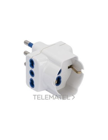 ADAPTADOR MUL.2P+T 10A 2U.16A U.ITA/TE