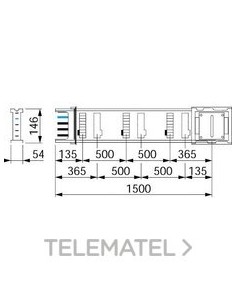 TRAMO RECTO 6 DERIVACIONES 400A 1,5m