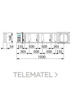 TRAMO RECTO 6 DERIVACIONES 250A 1,5m
