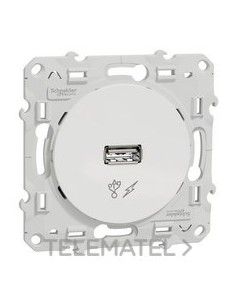 TOMA USB CON CARGADOR BLANCO