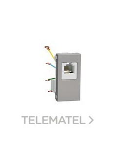 TOMA TELÉFONO RJ12 1 MODULO ALUMINIO