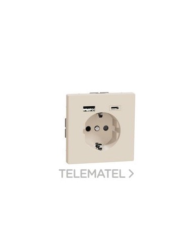 TOMA SCHUKO DOBLE USB A+C D-LIFE SAHARA