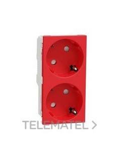 TOMA SCHUKO DOBLE ROJO