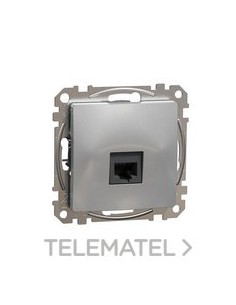 TOMA RJ45 CON CONECTOR CAT6 UTP ALUMINIO