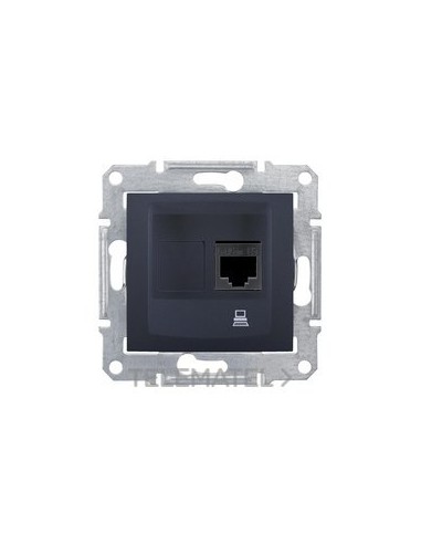 TOMA RJ45 CATEGORÍA 6 UTP GRAFITO