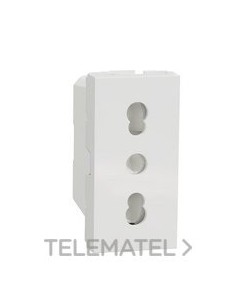 TOMA ITALIANA 16A 2P+E BLANCO POLAR