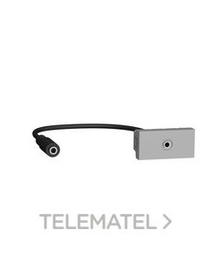TOMA MINIJACK 3,5mm 1 MODULO ALUMINIO