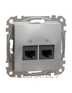 TOMA DBL.RJ45 CTR.CAT6 UTP Al
