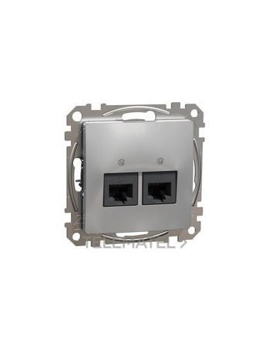 TOMA DBL.RJ45 CTR.CAT6 UTP Al