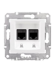 TOMA DOBLE RJ45 CATEGORÍA 6 UTP BLANCO