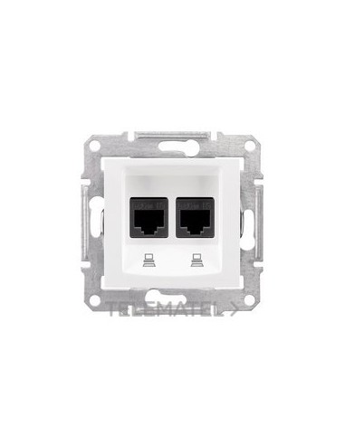 TOMA DOBLE RJ45 CATEGORÍA 6 UTP BLANCO
