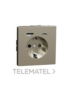 TOMA CHUKO DOBLE USB A+C D-LIFE NIQUEL