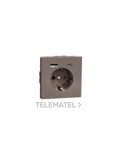 TOMA CHUKO DOBLE USB A+C D-LIFE MOCCA