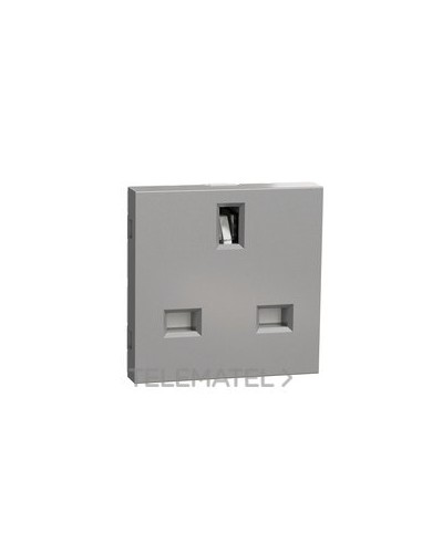TOMA BRITÁNICA 15A 2P+E ALUMINIO
