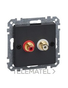 TOMA AUDIO 2 RCA ANTRACITA