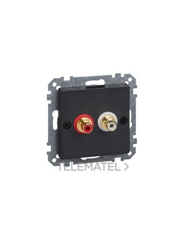 TOMA AUDIO 2 RCA ANTRACITA