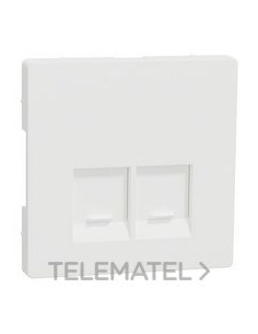 TECLA TOMA DOBLE RJ45 D-LIFE BLANCO MATE