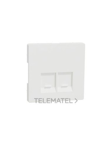 TECLA TOMA DOBLE RJ45 D-LIFE BLANCO MATE