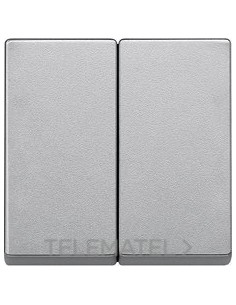 TECLA DOBLE ELEGANCE ALUMINIO