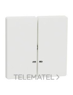 TECLA DOBLE CON VISOR D-LIFE BLANCO MATE