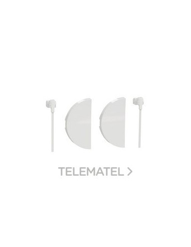 TECLA DOBLE CON VISOR LED AZUL 0,15mA