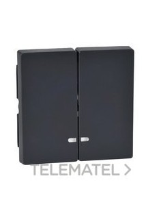 TECLA DOBLE CON VISOR ANTRACITA