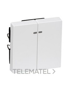 TECLA DOBLE CON VISOR BLANCO ACTIVO