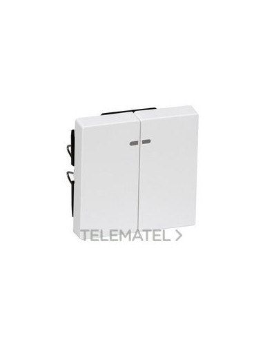 TECLA DOBLE CON VISOR BLANCO ACTIVO