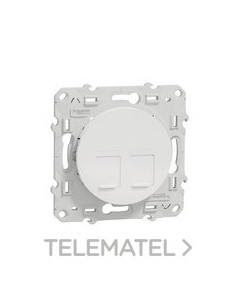 TAPA SOPORTE PARA 2 CONECTORES RJ45 S-ON