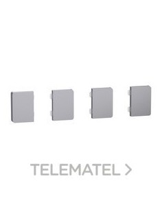 TAPA PULSADOR KNX 4 ELEMENTOS ALUMINIO
