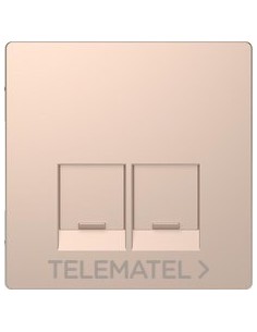 TAPA P/T.DBL.TIPO RJ45 D-LIFE CHAMPAGNE