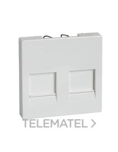 TAPA KEYSTONE RJ45 DOBLE MARFIL