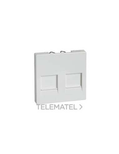 TAPA KEYSTONE RJ45 DOBLE MARFIL