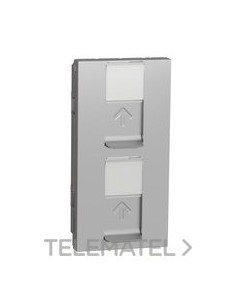 TAPA DOBLE RJ45 S-ONE ALUMINIO