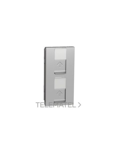 TAPA DOBLE RJ45 S-ONE ALUMINIO