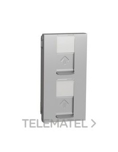 TAPA DOBLE RJ45 KEYSTONE ALUMINIO