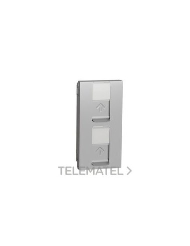 TAPA DOBLE RJ45 KEYSTONE ALUMINIO