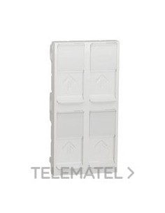 TAPA CUÁDRUPLE RJ45 S-ONE POLAR