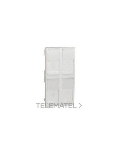 TAPA CUÁDRUPLE RJ45 S-ONE POLAR