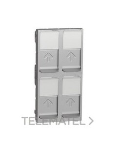 TAPA CUÁDRUPLE RJ45 S-ONE ALUMINIO