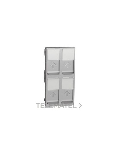TAPA CUÁDRUPLE RJ45 S-ONE ALUMINIO