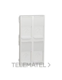 TAPA CUÁDRUPLE RJ45 KEYSTONE POLAR
