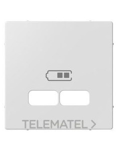 TAPA CARGADOR DOBLE 2xUSB 100mA BLANCO